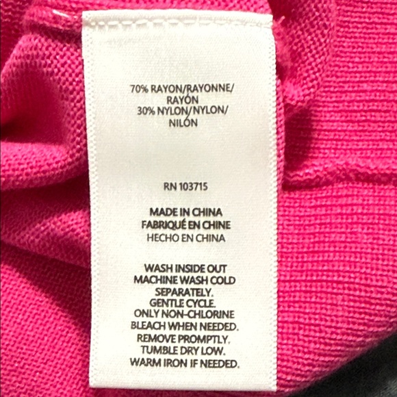 Nanette Lepore size small pullover pink sweater with rhinestone flamingos new - Picture 10 of 12